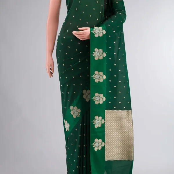 Green Blended Banarasi Silk Saree